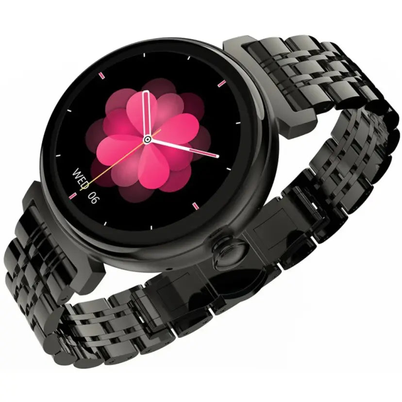 HiFuture Aura Woman Bluetooth Smart Watch, 1.04″ AMOLED Display, IP68 Waterproof, up to 7 days daily use, Heart rate & Sleep Monitoring - Black
