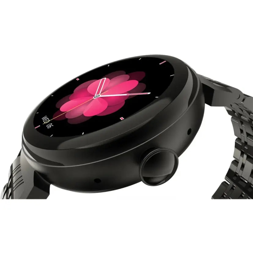 HiFuture Aura Woman Bluetooth Smart Watch, 1.04″ AMOLED Display, IP68 Waterproof, up to 7 days daily use, Heart rate & Sleep Monitoring - Black