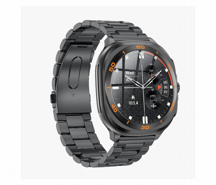 Swiss Military Dom 7 Smart Watch . Gunmetal Frame With Black Metal Strap