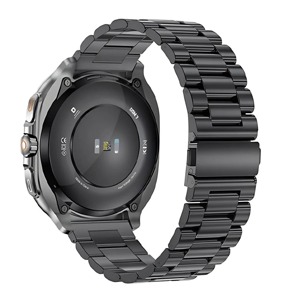 Swiss Military Dom 7 Smart Watch . Gunmetal Frame With Black Metal Strap