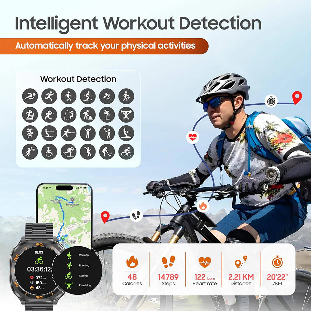 Swiss Military Dom 7 Smart Watch . Gunmetal Frame With Black Metal Strap