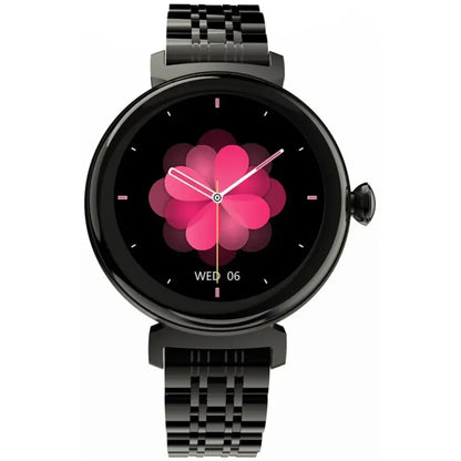 HiFuture Aura Woman Bluetooth Smart Watch, 1.04″ AMOLED Display, IP68 Waterproof, up to 7 days daily use, Heart rate & Sleep Monitoring - Black