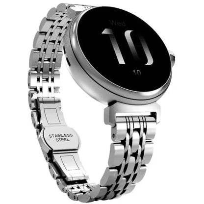 HiFuture Aura Woman Bluetooth Smart Watch, 1.04″ AMOLED Display, IP68 Waterproof, up to 7 days daily use, Heart rate & Sleep Monitoring - Silver