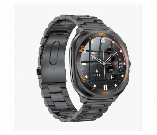 Swiss Military Dom 7 Smart Watch . Gunmetal Frame With Black Metal Strap