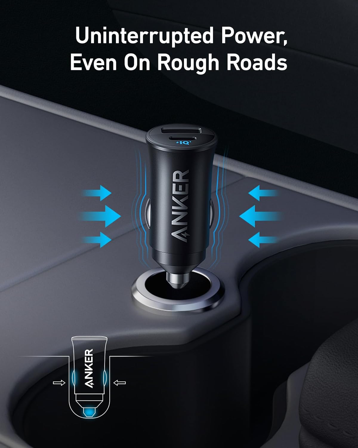 ANKER ULTRA-COMPACT DUAL-PORT CAR CHARGER 30W