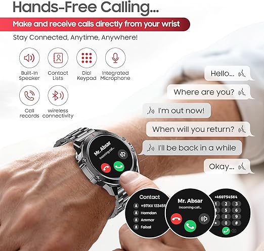 Swiss Military Dom 5 Smart Watch With 1.43 inch AMOLED Display | 1 Week Battery | IP68 Water Resistance | Swiss Military Health Pro App | Wireless Charging - Silver Frame with Dark Blue Silicon Strap