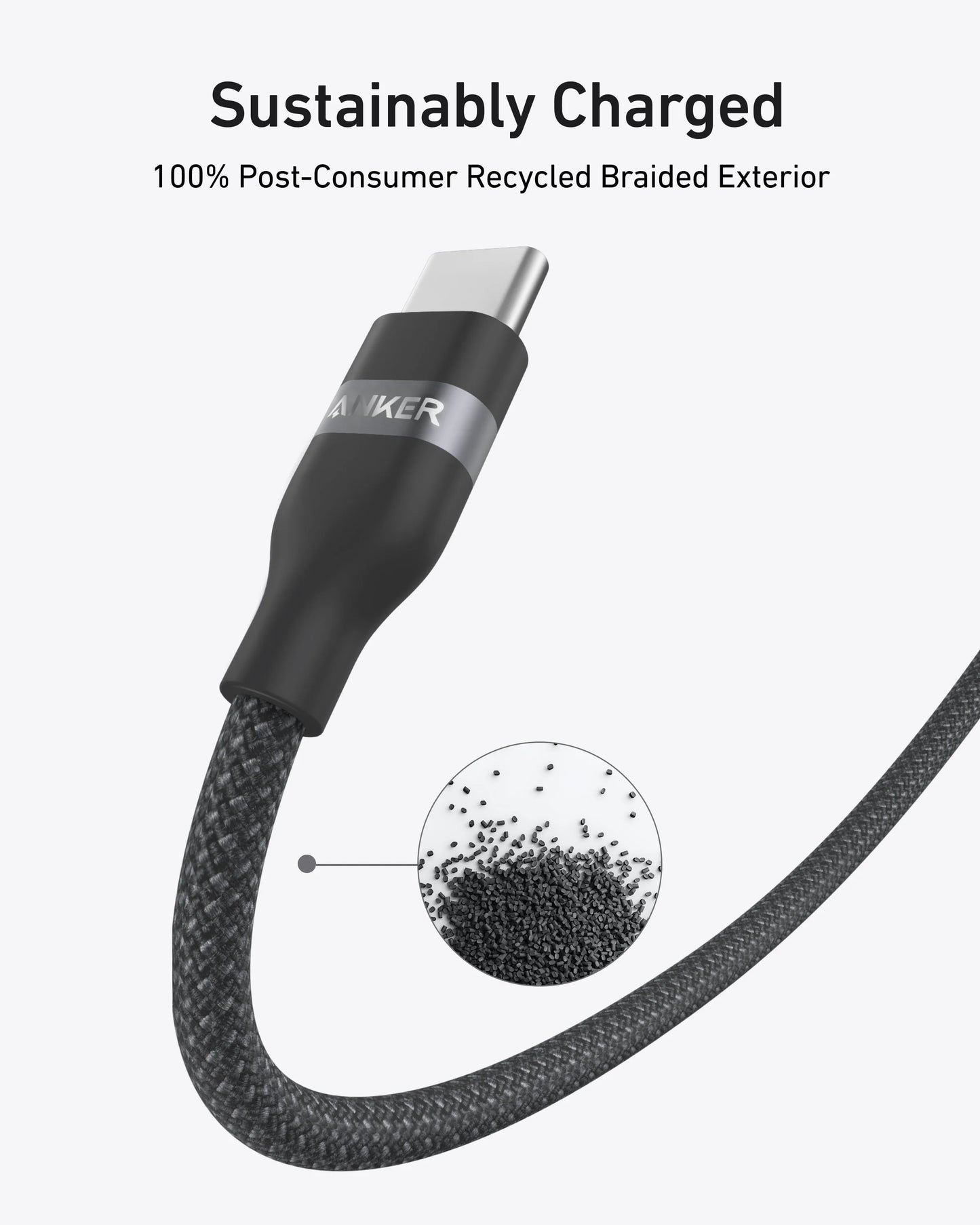 ANKER USB-C TO USB-CCABLE (3 FT, 240W, UPCYCLED-BRAIDED)