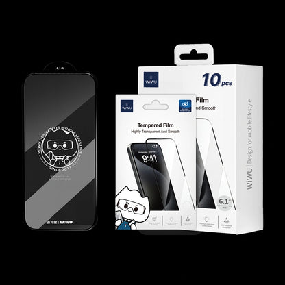 WiWU High Transparent HD Tempered Glass privacy black /pack Phone Screen Glass