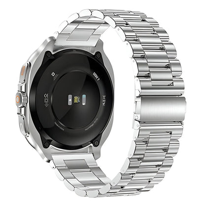 Swiss Military DOM 7 Smart Watch Silver Metal Case With Silver Metal Strap