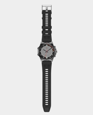 Swiss Military Dom 5 Smart Watch With 1.43 inch AMOLED Display | 1 Week Battery | IP68 Water Resistance | Swiss Military Health Pro App | Wireless Charging - Black Frame with Black Silicon Strap
