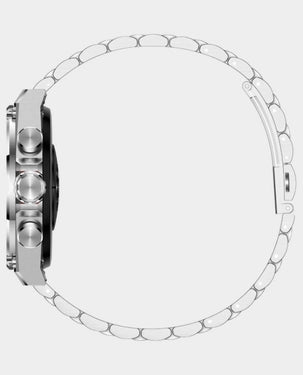 Swiss Military Dom 6 Smart Watch with 1.43 inch AMOLED Display | 7 Days Battery | IP67 Water Resistance | Silver Frame Silver Metal Strap | SM-WCH-DOM 6-SILF-SILMS - Silver